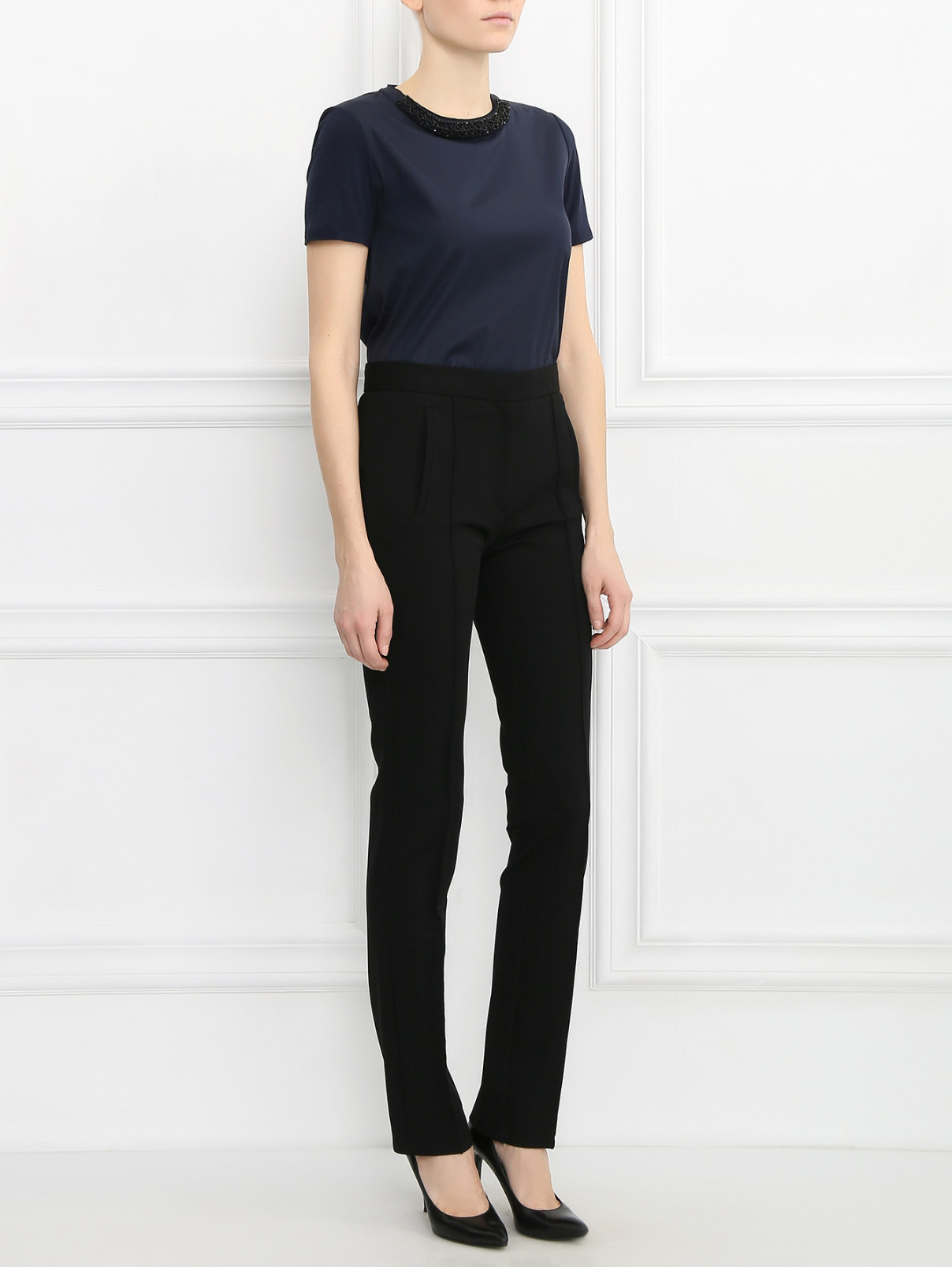 Узкие брюки Viktor&Rolf  –  Модель Общий вид  – Цвет:  Черный