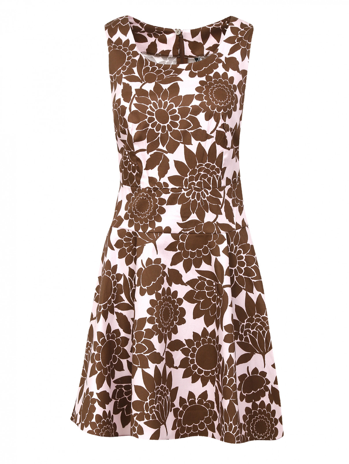 Платье из хлопка с цветочным принтом Valery Prestige  –  Общий вид  – Цвет:  Узор