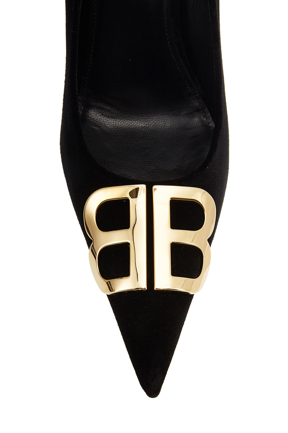 Туфли из бархата с металлической фурнитурой Balenciaga  –  531308 Туфли Модель Верх-Низ2  – Цвет:  Черный