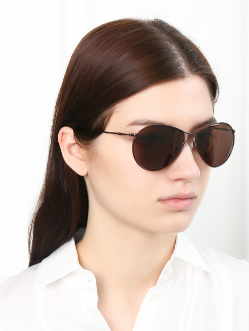 Солнцезащитные очки в оправе из металла Emporio Armani - МодельОбщийВид