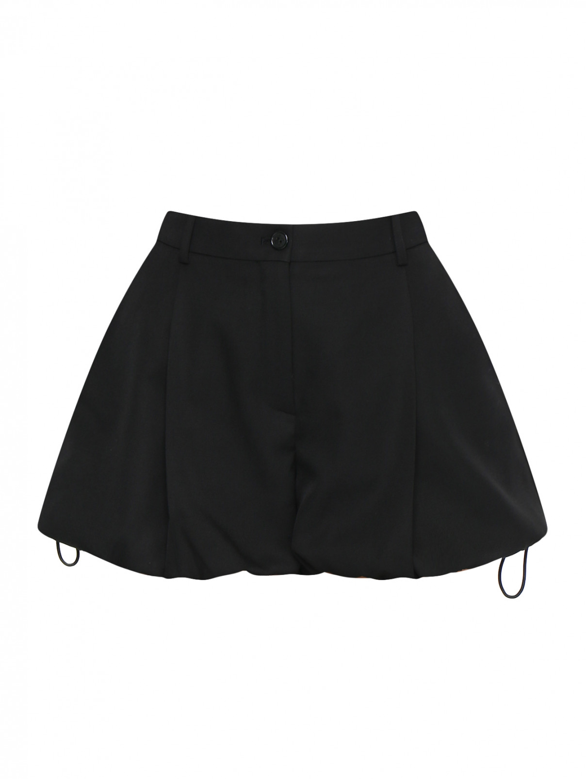 Шорты из шерсти с боковыми карманами Nina Ricci  –  Общий вид  – Цвет:  Черный