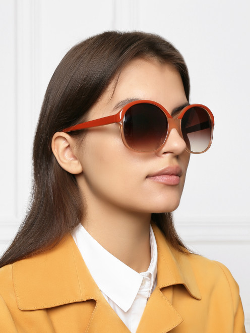 Солнцезащитные очки с контрастной отделкой Oliver Peoples - МодельОбщийВид
