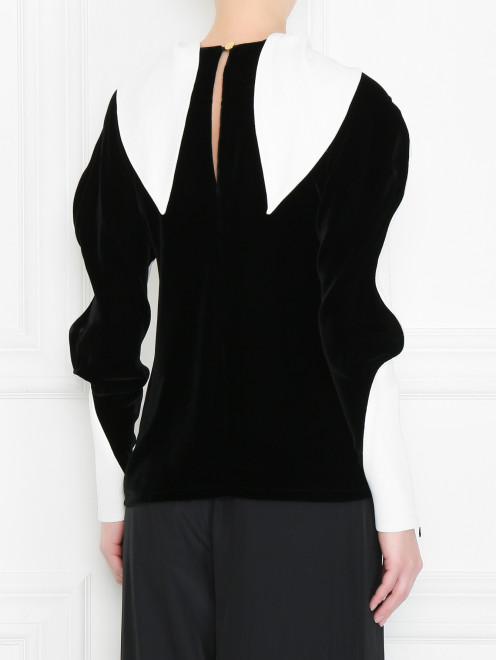 Комбинированная блуза с декоративным воротником Proenza Schouler - МодельВерхНиз1