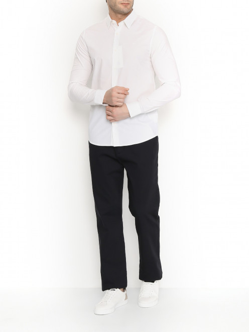 Рубашка из хлопка с вышивкой  Calvin Klein Jeans - МодельОбщийВид