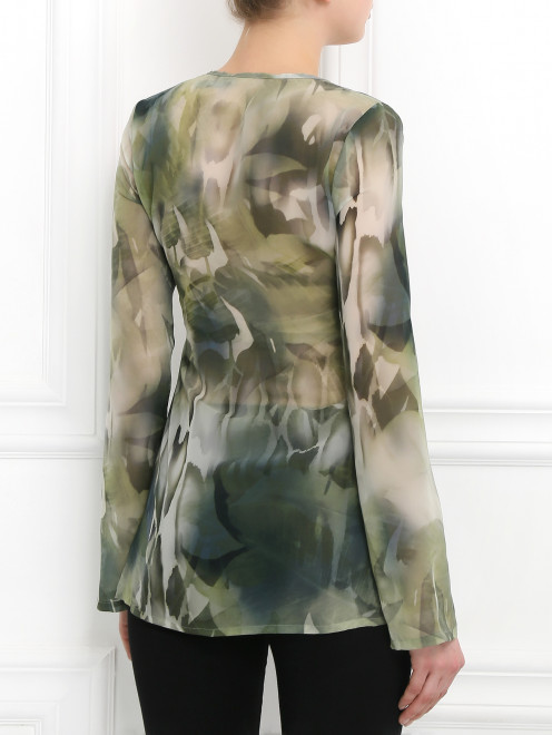 Блуза с V-образным вырезом и узором Guess by Marciano - Модель Верх-Низ1