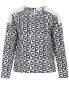 Блуза свободного фасона из хлопка с узором и контрастными вставками Chloé Stora  –  Общий вид