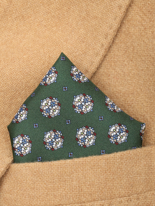 Платок карманный из шелка с узором  Eton - МодельВерхНиз