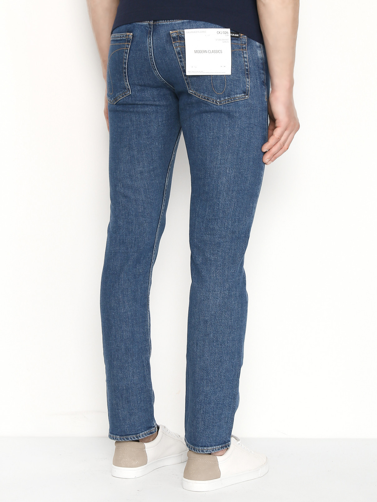 Джинсы зауженного кроя Calvin Klein Jeans  –  МодельВерхНиз1  – Цвет:  Синий