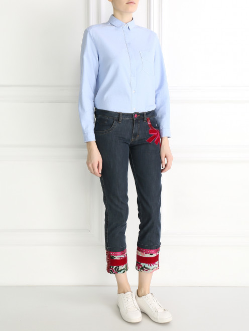 Укороченные джинсы с декоративной отделкой Antonio Marras - Модель Общий вид