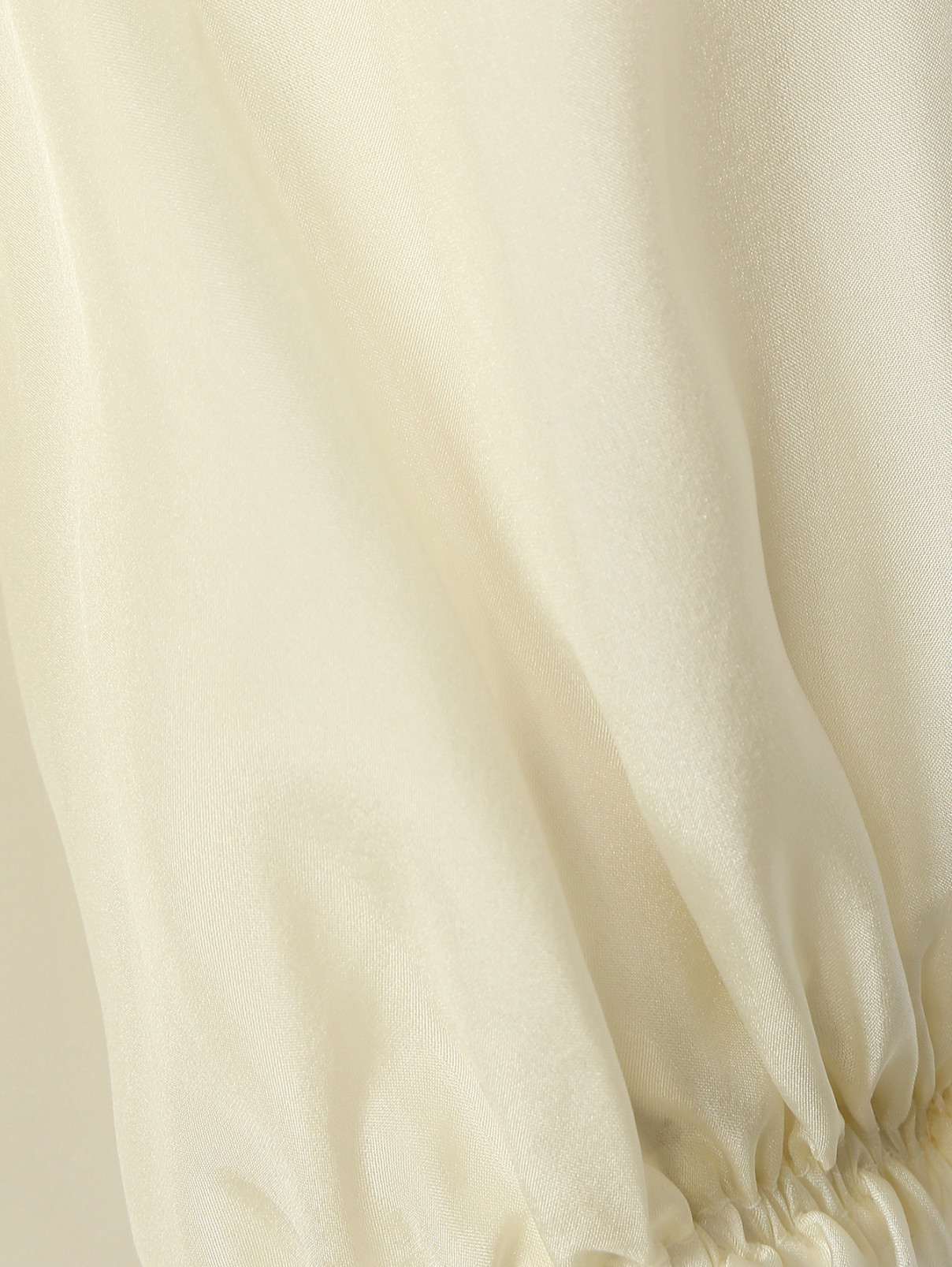 Блуза свободного кроя из шелка с ажурной вставкой Dondup  –  Деталь  – Цвет:  Бежевый