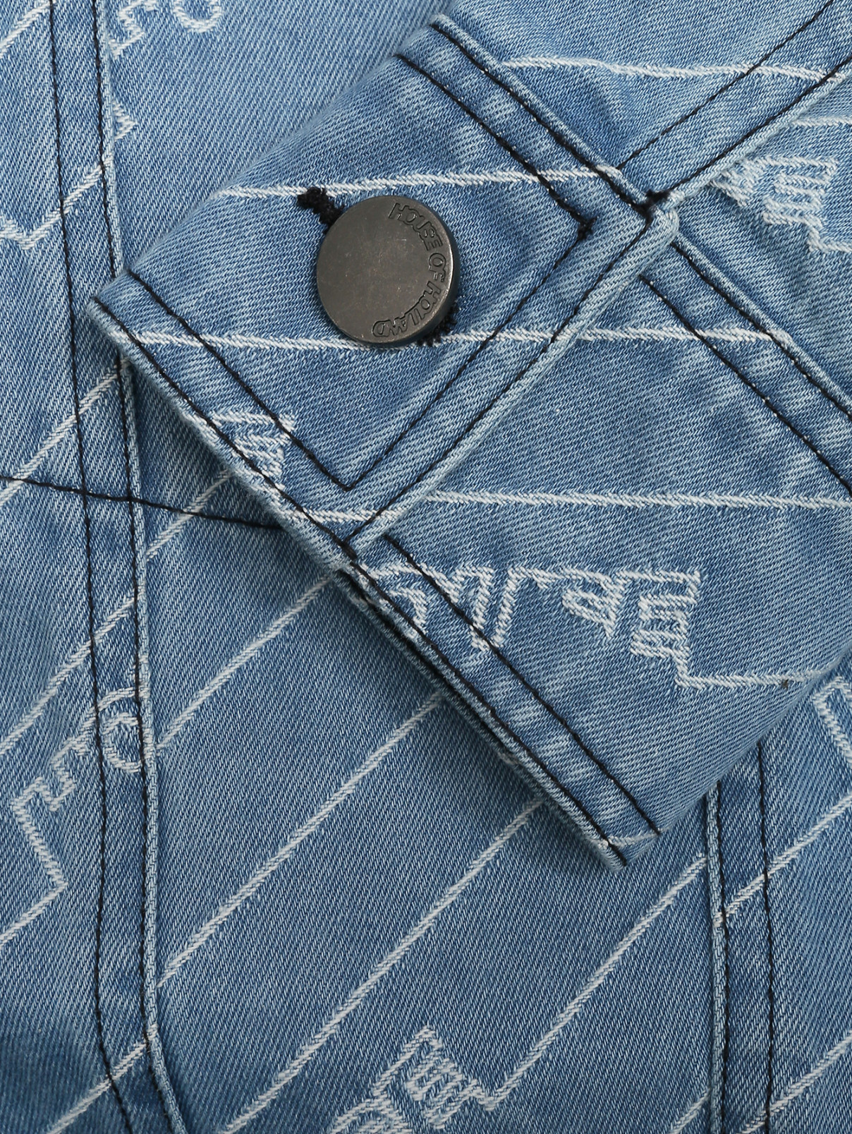 Куртка джинсовая с вышивкой House of Holland  –  Деталь1  – Цвет:  Синий
