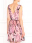 Платье-мини с цветочным узором и гофрированной юбкой John Galliano  –  Модель Верх-Низ1