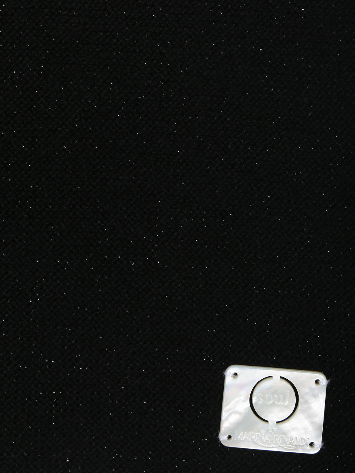 Шарф из вискозы, шерсти и кашемира Marina Rinaldi  –  Деталь  – Цвет:  Черный