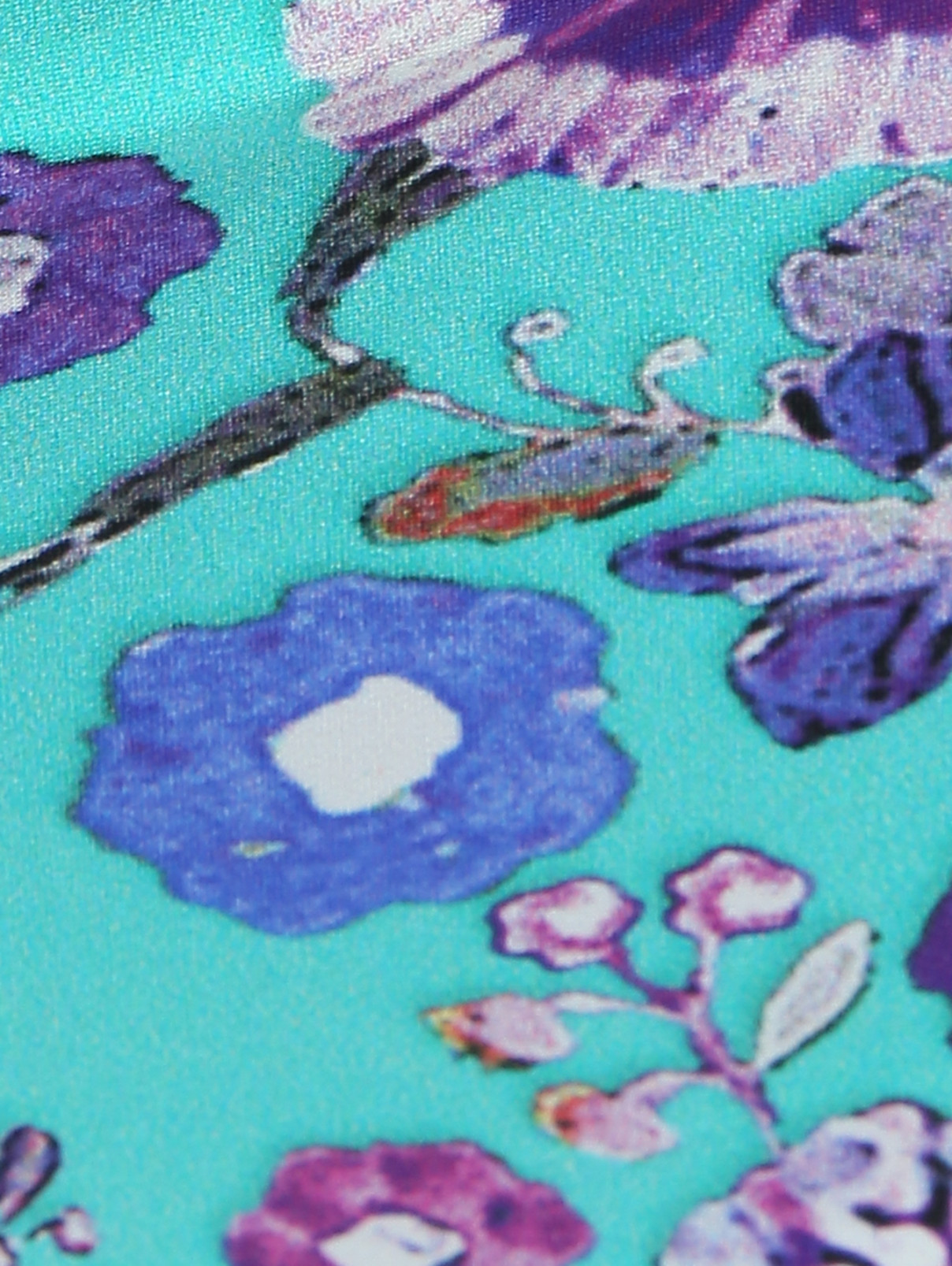 Купальник раздельный c цветочным принтом Pierre Mantoux  –  Деталь1  – Цвет:  Синий
