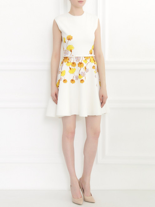Платье-мини с цветочным узором Giambattista Valli - Модель Общий вид