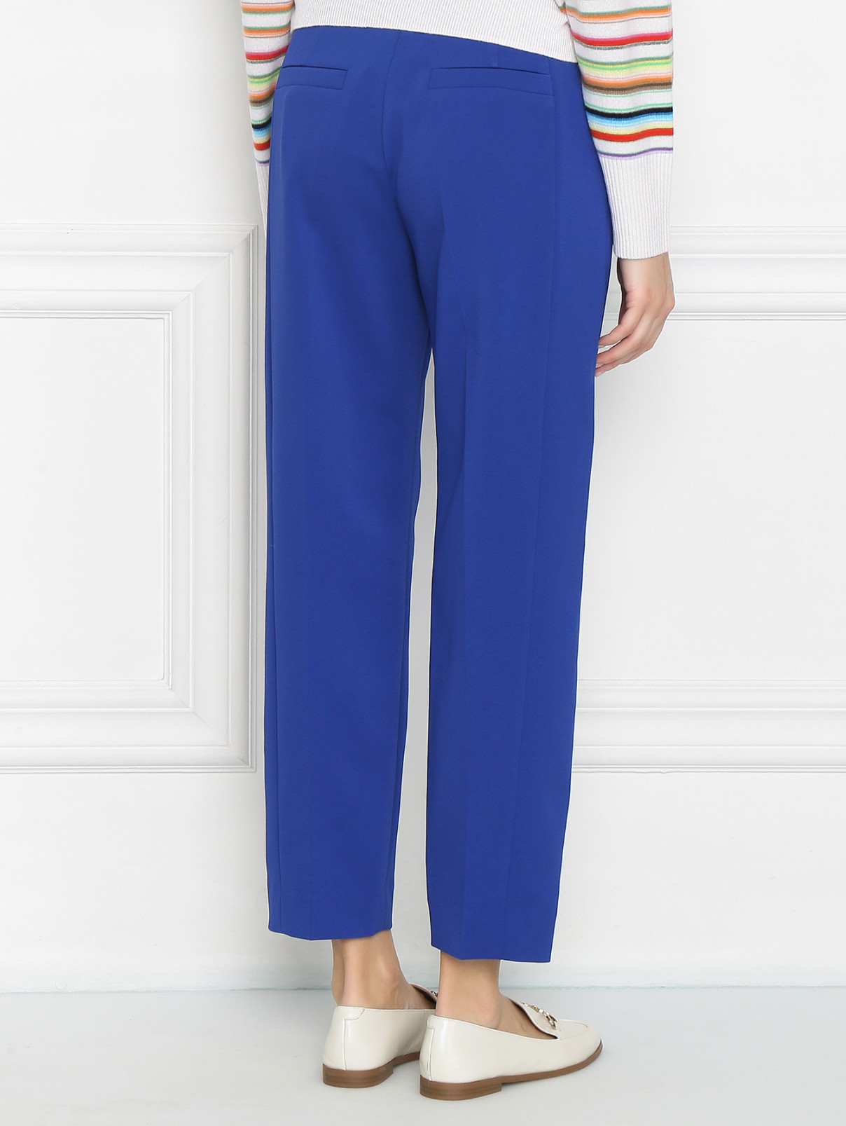 Укороченные брюки с карманами Sjyp  –  МодельВерхНиз1  – Цвет:  Синий