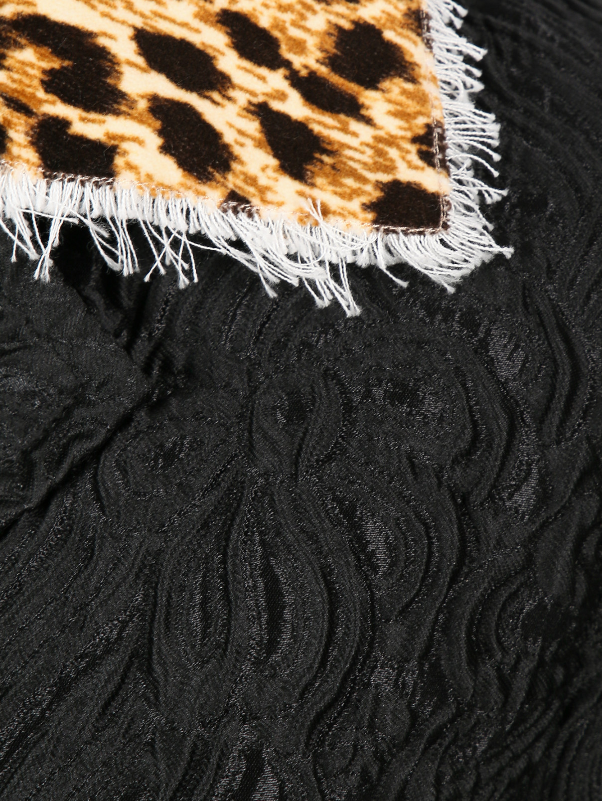 Пальто из фактурной ткани с принтом на спине Maison Margiela  –  Деталь  – Цвет:  Черный