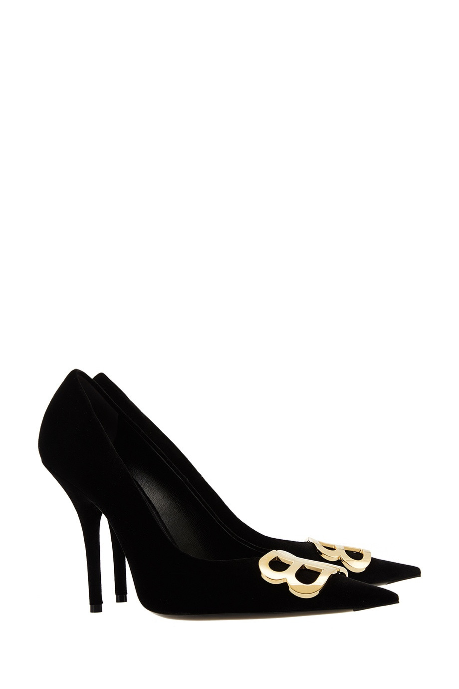 Туфли из бархата с металлической фурнитурой Balenciaga  –  531308 Туфли Модель Верх-Низ  – Цвет:  Черный