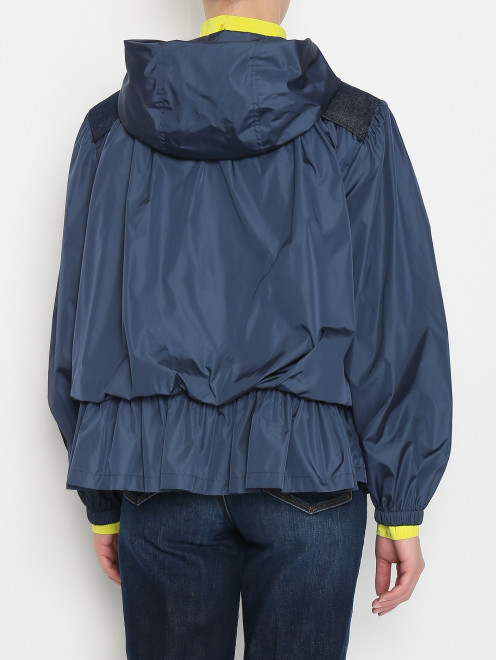 Комбинированная куртка с капюшоном  Alberta Ferretti - МодельВерхНиз1