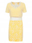 Платье из хлопка с вышивкой и аппликацией из бусин VELOUDAKIS  –  Общий вид