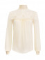 Блуза из шелка с кружевной вставкой Veronique Branquinho  –  Общий вид