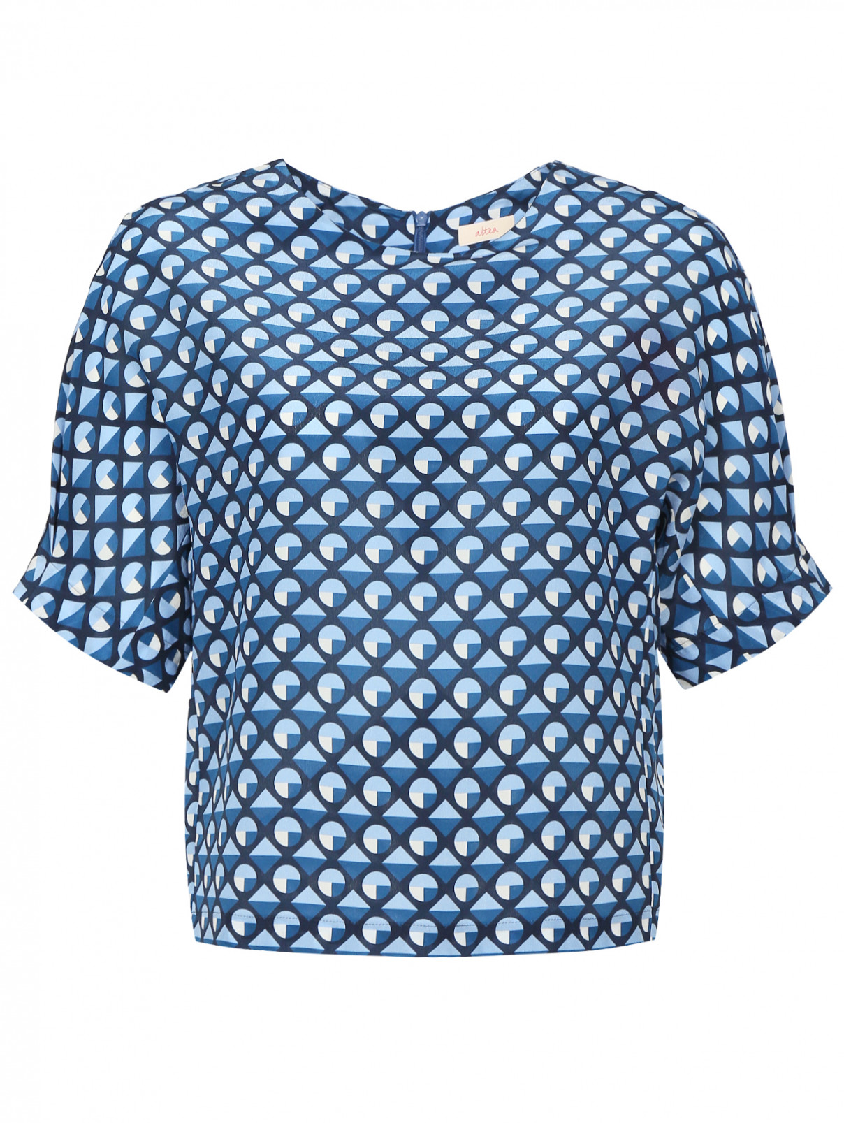 Блуза из шелка с узором Altea  –  Общий вид  – Цвет:  Узор