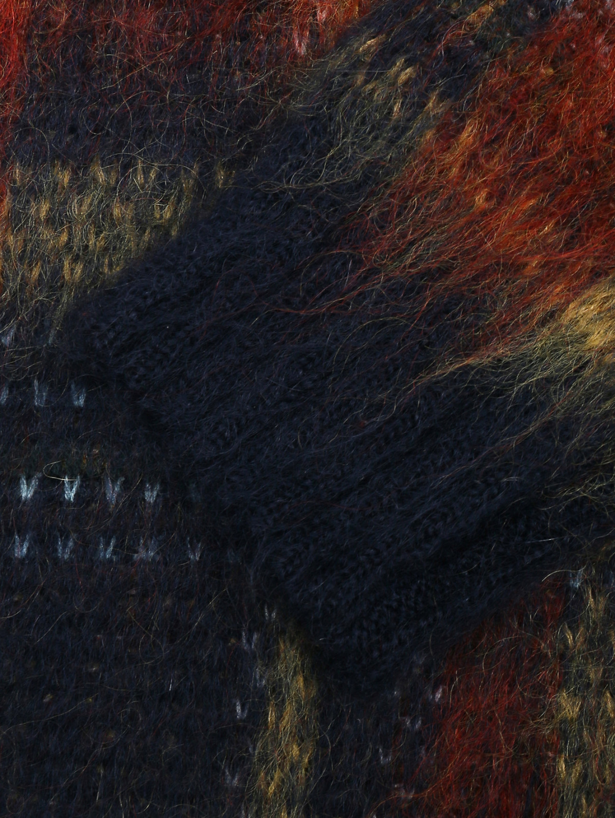 Кардиган из смешанной шерсти с узором "клетка" Etro  –  Деталь1  – Цвет:  Узор