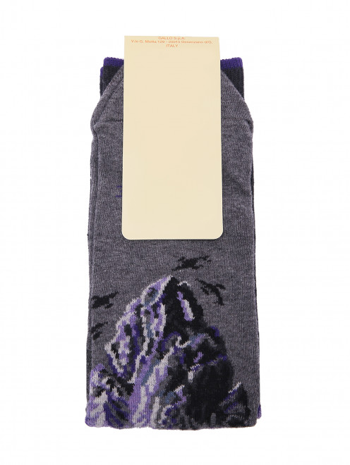Носки из смешанного хлопка с узором Gallo - Обтравка1