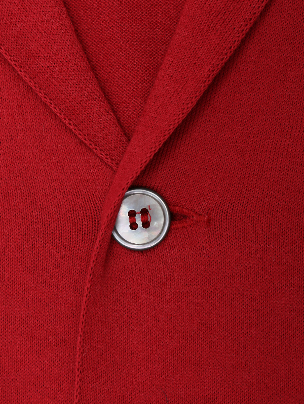 Кардиган из хлопка на пуговицах Gran Sasso  –  Деталь  – Цвет:  Красный