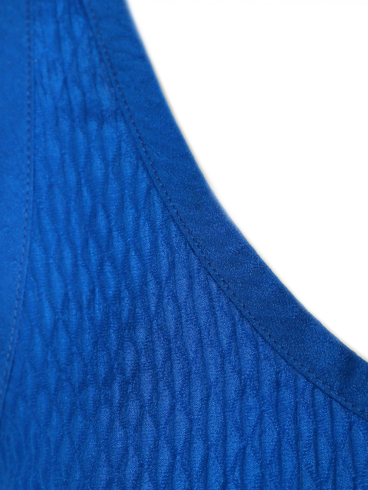 Топ из шелка John Galliano  –  Деталь  – Цвет:  Синий