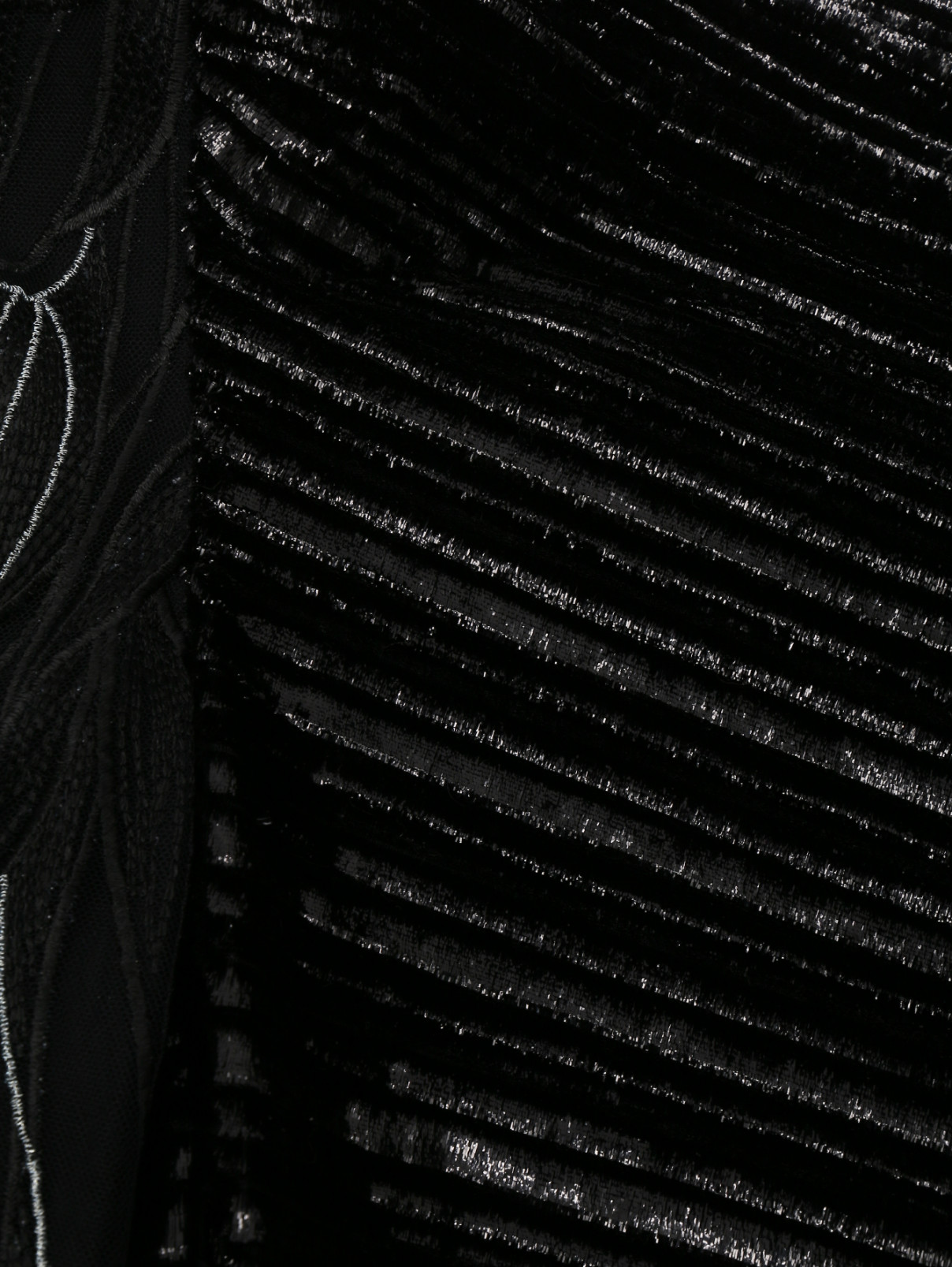 Комбинезон из сетки с вышивкой Tony Ward  –  Деталь  – Цвет:  Черный