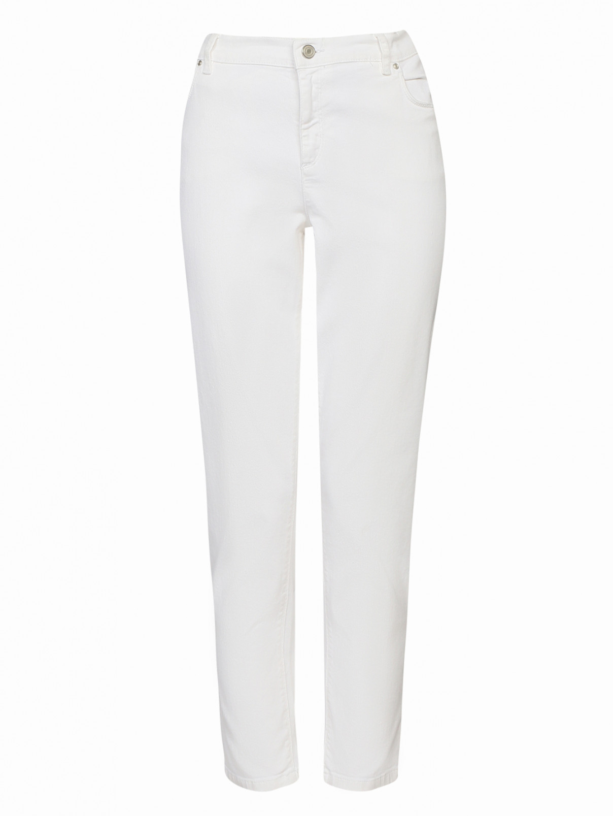 Узкие джинсы с заниженной посадкой Marina Sport  –  Общий вид  – Цвет:  Белый