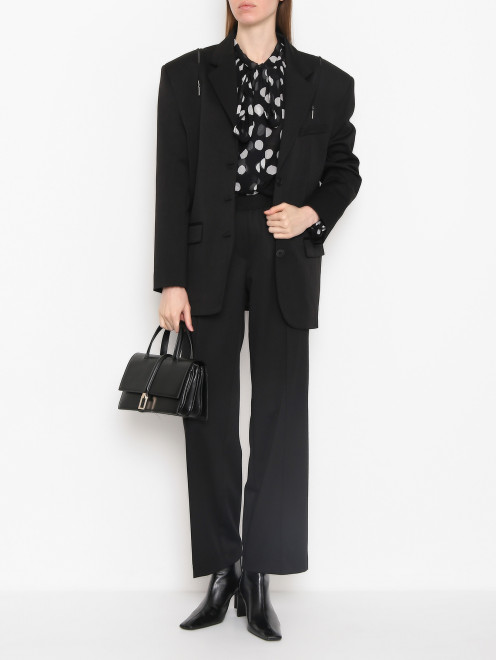 Блуза из шелка с узором свободного кроя  Carolina Herrera - МодельОбщийВид